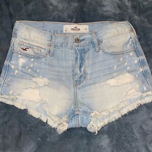 Light washed high waisted shorts
